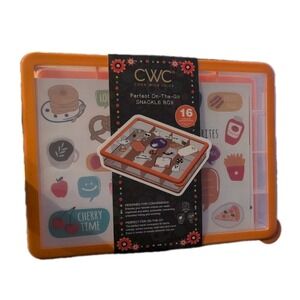 CWC On-the-Go Snack Box 16 Compartment Orange Food Storage Snackle